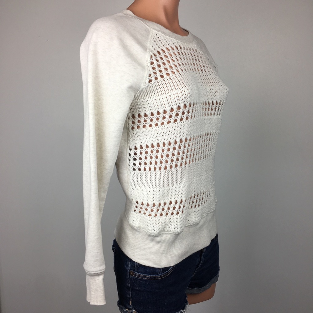 🛍 Aerie Knit Sweater Cream Size Small - Picture 3 of 8
